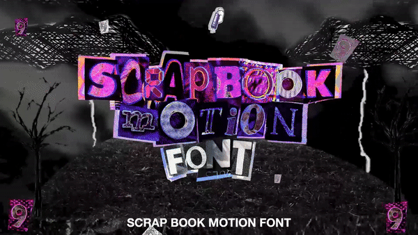 SCRAP BOOK MOTION FONT Tiny Tapes
