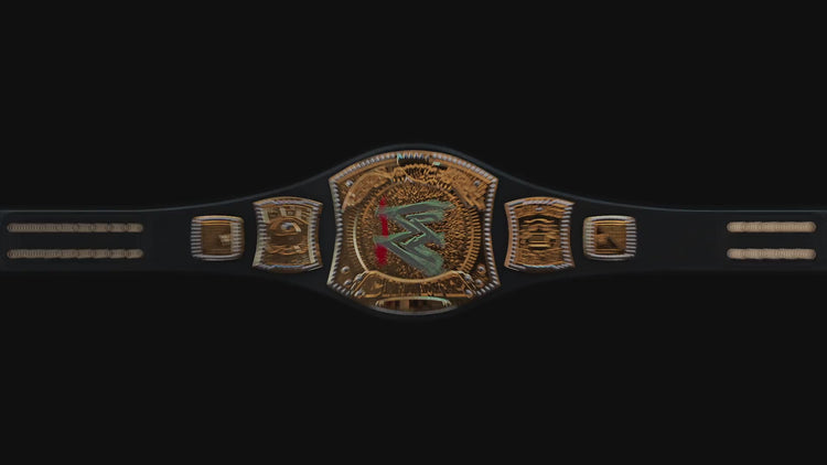 Spinning championship belt 3D title